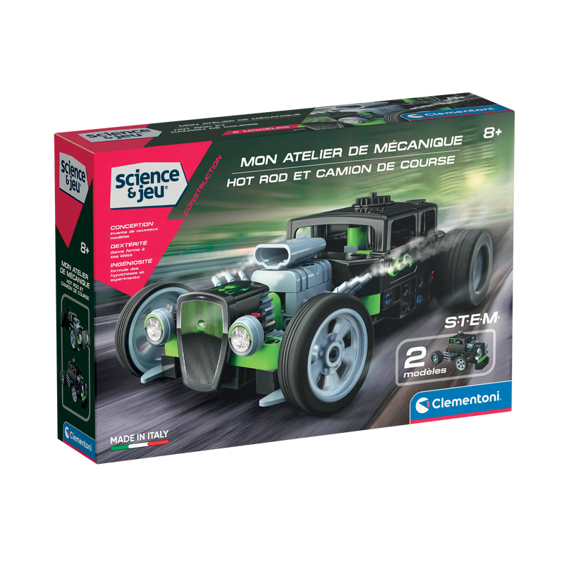 SCIENCE & JEU: ATELIER MÉCANIQUE - HOT ROD ET CAMION DE COURSE