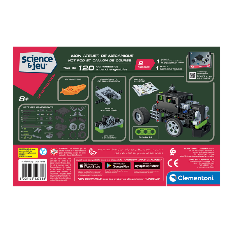 SCIENCE & JEU: ATELIER MÉCANIQUE - HOT ROD ET CAMION DE COURSE