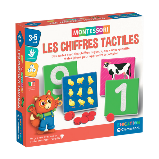 EDUCATION: MONTESSORI - LES CHIFFRES TACTILES