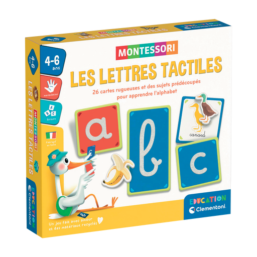 EDUCATION: MONTESSORI - LES LETTRES TACTILES