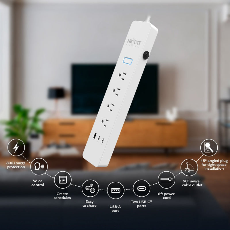 Nexxt NHP-E710 – smart surge protector features