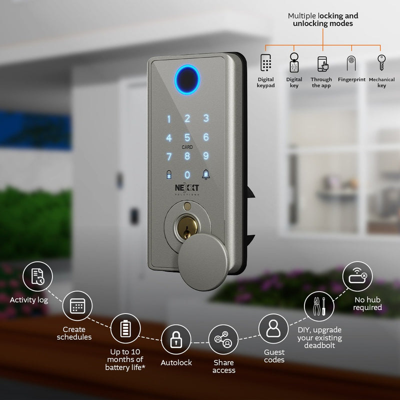 Nexxt Solutions NHS-D150 stainless-steel – entry methods and lock features