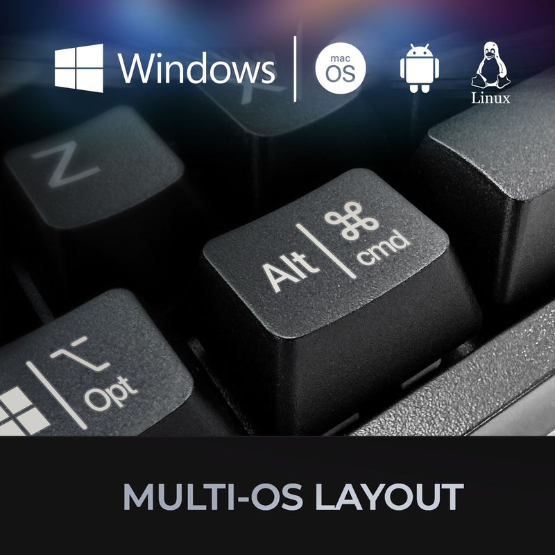 Adesso – Keyboard Wired EasyTouch Mini Mechanical Multi OS 2X Large Print with Copilot AI Hotkey - Black