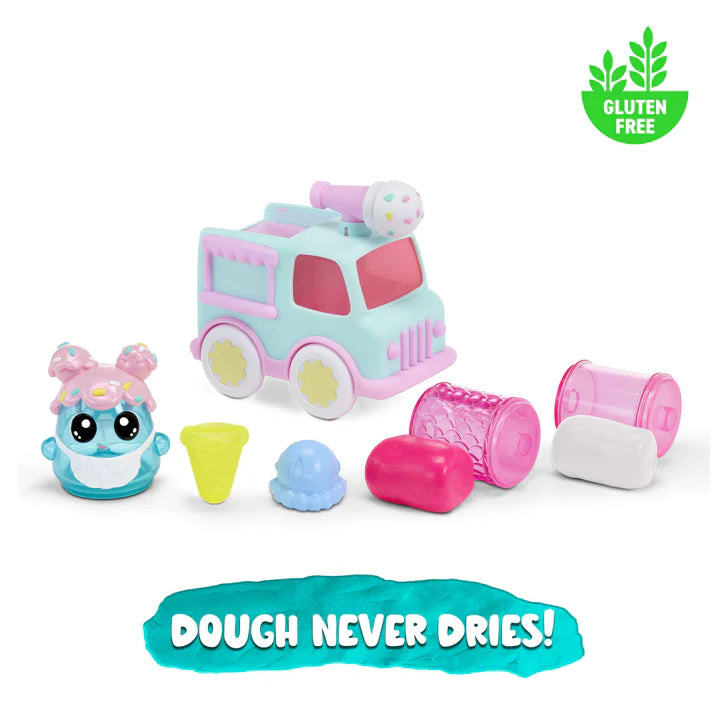 DohKins - Ensemble de jeu Camion de crème glacée et pâte à modeler « Never-Dry »