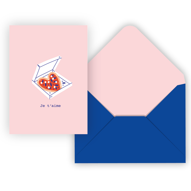 CARTE DE SOUHAIT IND./ PIZZA D'AMOUR