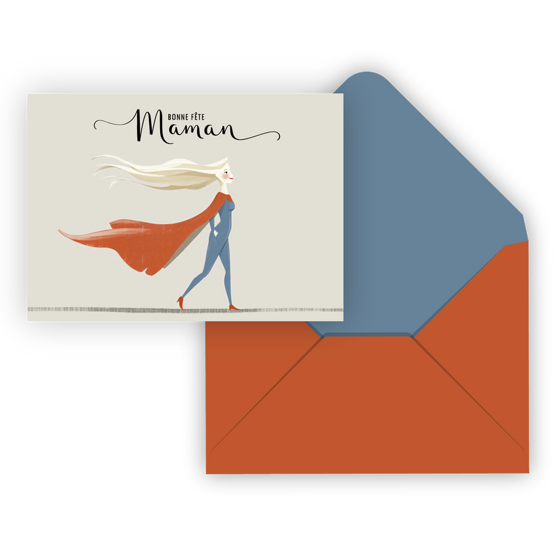 CARTE DE SOUHAIT IND./ SUPER MAMAN