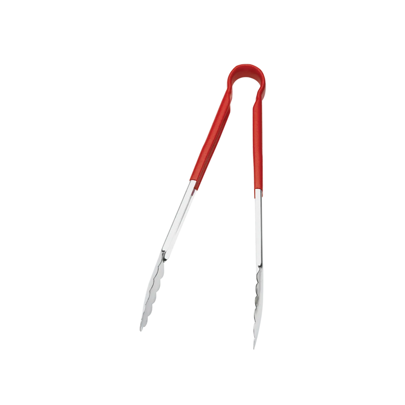 Browne - Tongs, One-Piece, coloured handle, SS PVC coating, 9 in/23 cm