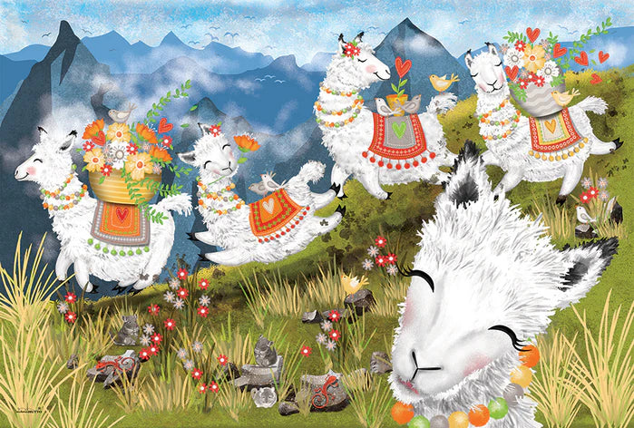 Cobble Hill - 36 Piece Puzzle - Leaping Llamas