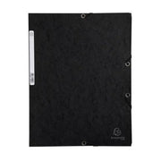 Elastic Folder For Soft Cards, 3 Flaps + Elastic. Black (9.45x12.6in)