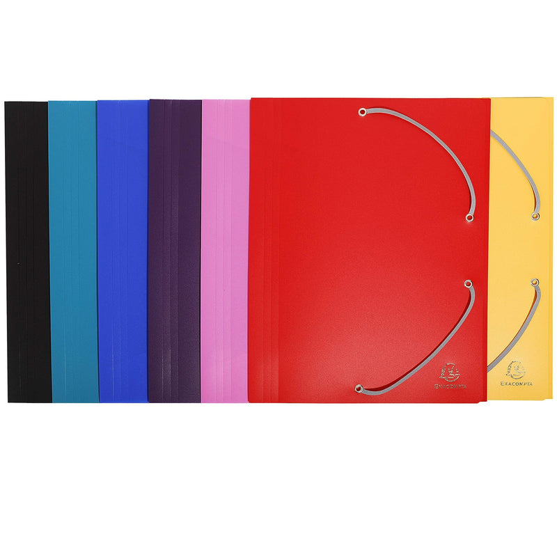 Elastic Folder For Soft Cards, 3 Flaps + Elastic. Black (9.45x12.6in)