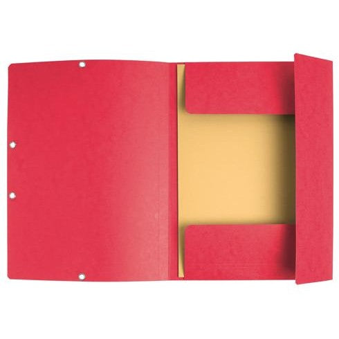 Soft Card Folder 3 Flaps + Elastic. Red  (9.45x12.6in)