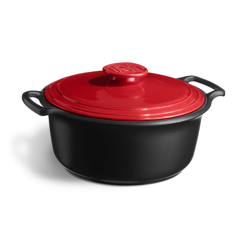 Emile Henry Sublime+ Round Casserole 5.5L Grand Cru