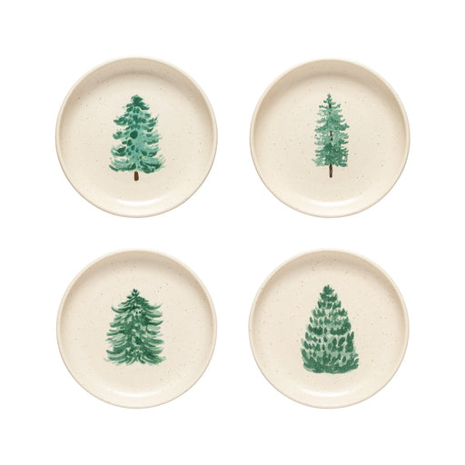 Pacifica - Christmas Tree Beige Set 4 Appetizer Plates - Set of 4