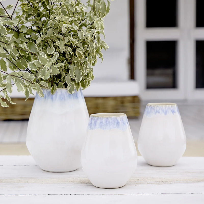 Costa Nova - Vase Ovale Bleu Brisa Ria 20 cm