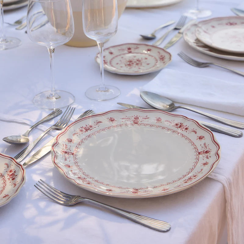 Costa Nova - Vila White - Assiette plate Rouge