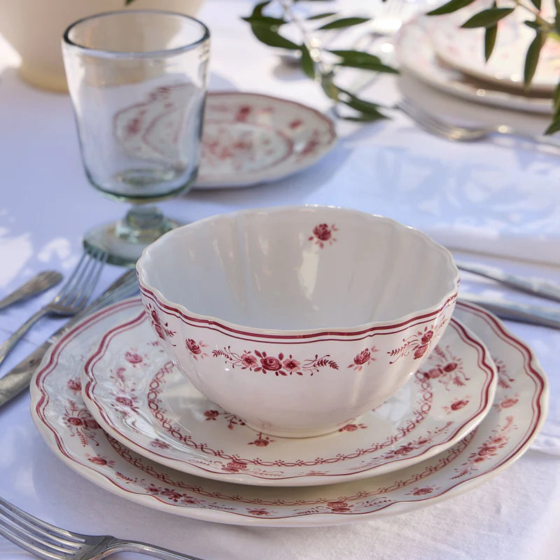 Costa Nova - Vila White - Assiette plate Rouge