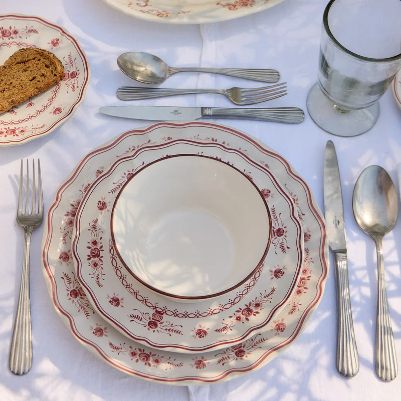 Costa Nova - Vila White - Assiette plate Rouge