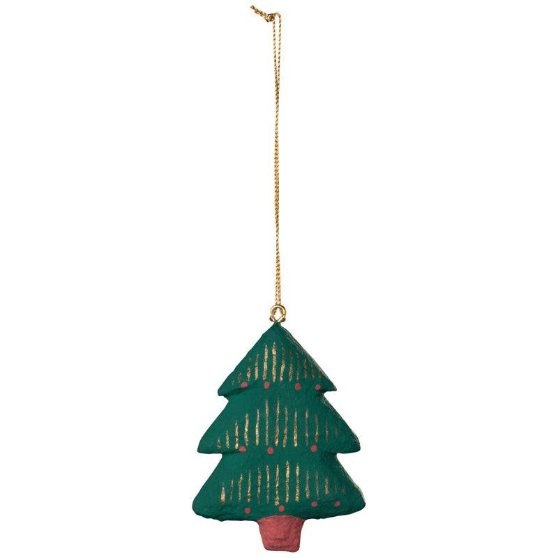 Merry Medley Mache Christmas Tree Ornament — possible assortment styles; one random ornament included