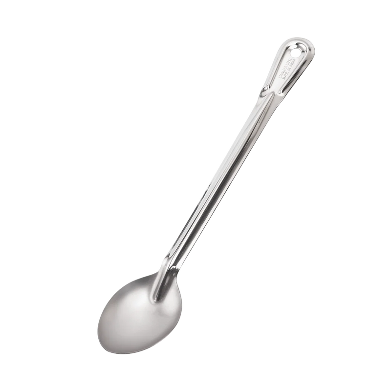 Browne - Conventional Serving Spoon - Solid - 15 in / 38.1 cm - Stainless Steel - 1.0 mm Thickness - Mirror Finish