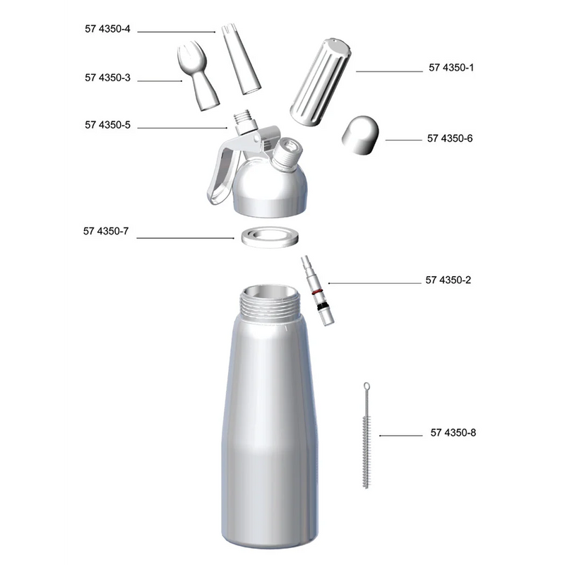 Browne - Pièce - Bouchon Blanc pour Siphons à Crème en Aluminium 574350 & 574351