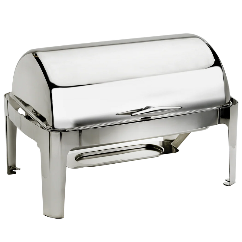 Chafing Dish Rectangulaire Browne - Cadence - Taille complète avec couvercle roulant | 9 pintes / 8,5 L / 67,3 × 54,6 × 44,4 cm