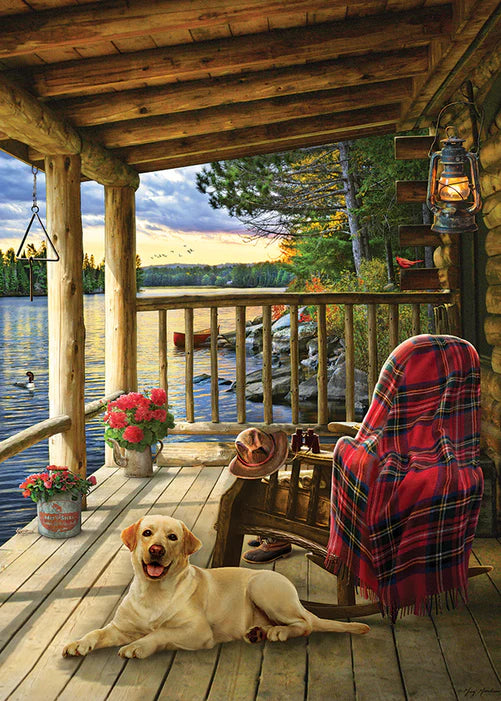 Cobble Hill - Puzzle Plateau 35 Pièces - Cabane au bord du Lac Labrador
