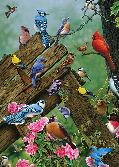 Cobble Hill - Puzzle plateau de 35 pièces - Rassemblement d'oiseaux sauvages