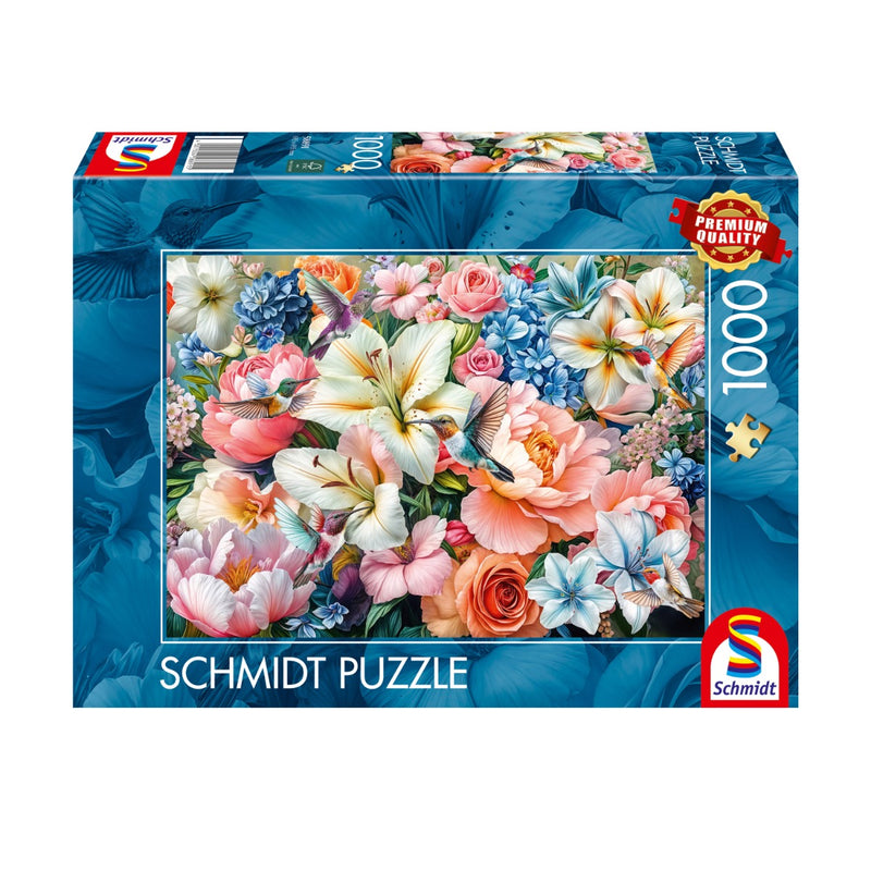Schmidt Spiele - Flowers in Pastel Jigsaw Puzzle - 1,000 Pieces