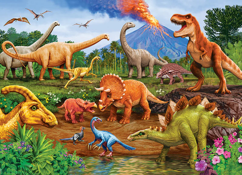 Cobble Hill - Puzzle plateau de 35 pièces - Tricératops et ses amis