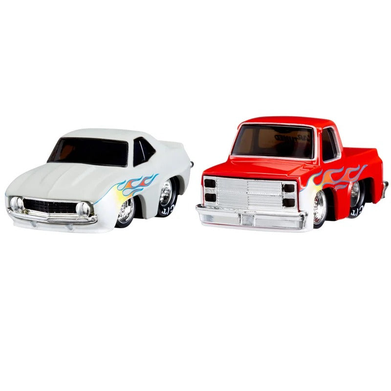 CarTuned - Series 1 - Street Race'n 1:64 Scale Die-Cast Cars (Set of 2) | 1969 Chevrolet Camaro and 1987 Chevrolet C10