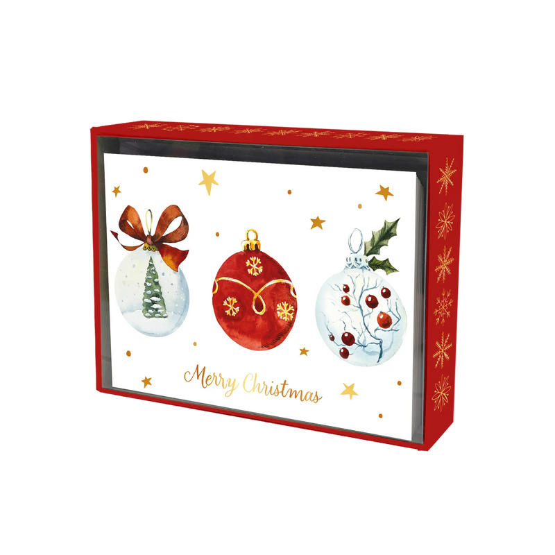 X-MAS CARD SET/ 20: 3 CHRISTMAS ORNAMENTS