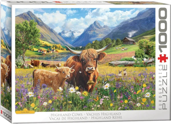 Eurographics - Puzzle de 1000 pièces - Vaches des Highlands par Leann Kate