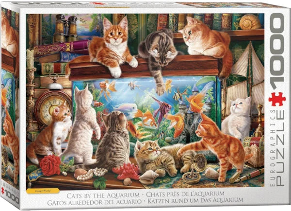 Eurographics - Puzzle de 1000 pièces - Chats près de l'aquarium