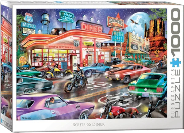 Eurographics - 1000 Piece Jigsaw Puzzle - Route 66 Diner By P.D. Moreno