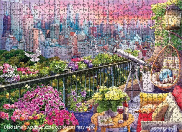 Eurographics - Puzzle de 1000 pièces - Jardin sur le toit de New York par Olena