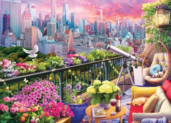 Eurographics - Puzzle de 1000 pièces - Jardin sur le toit de New York par Olena