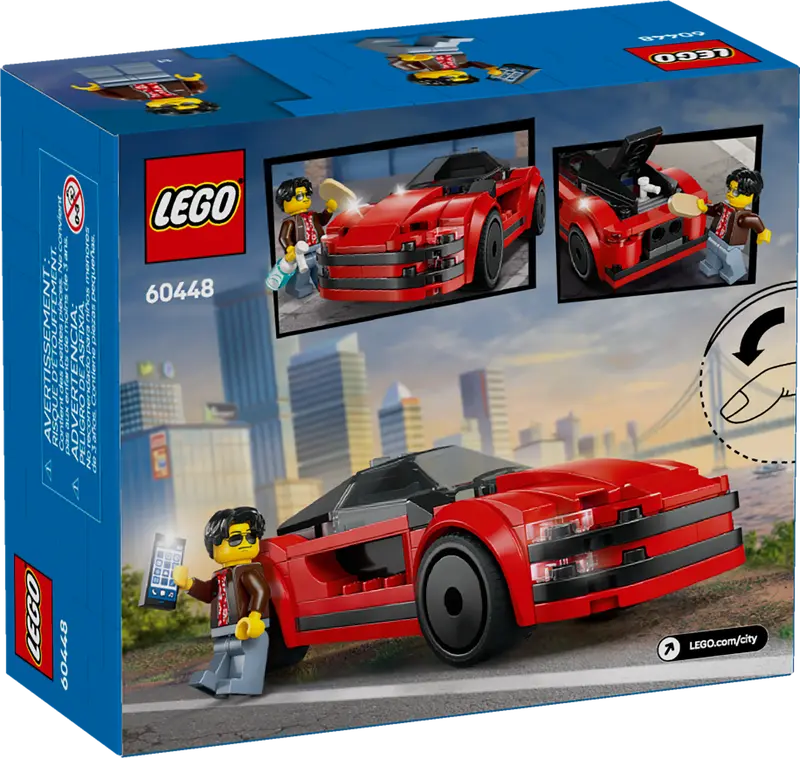 LEGO - 60448 - CITY - Voiture de sport rouge - 109 pièces