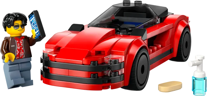 LEGO - 60448 - CITY - Voiture de sport rouge - 109 pièces