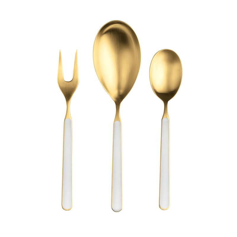 Mepra - Fantasia Ice Gold Porcelaine - Ensemble de service 3 pièces