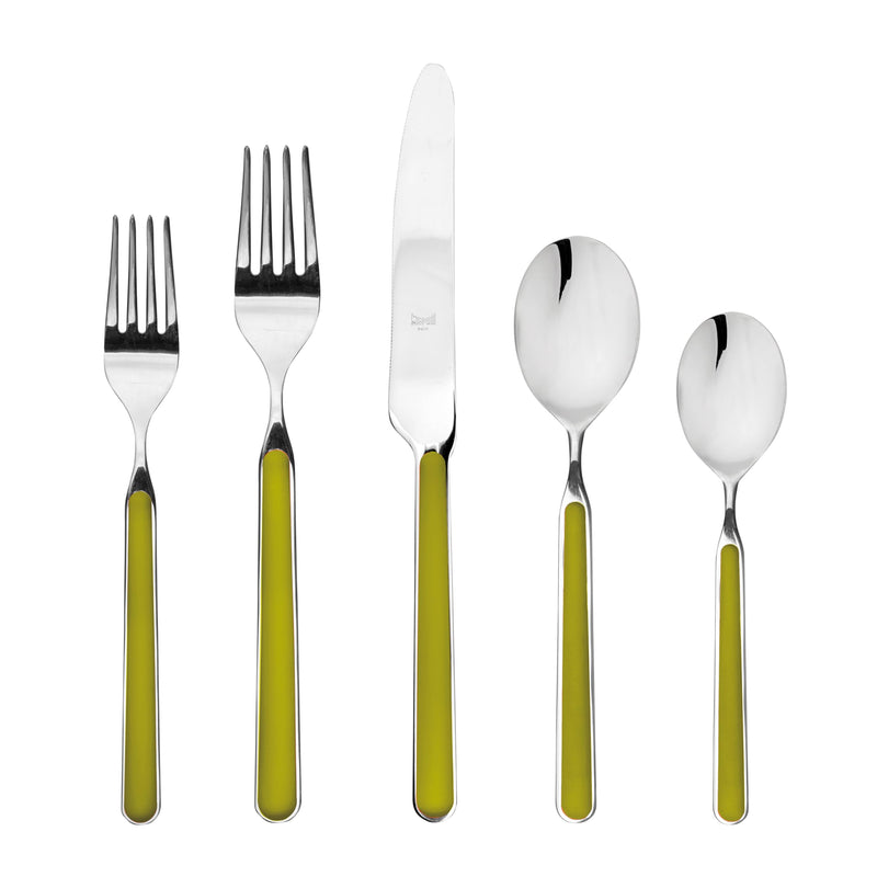 Mepra - Fantasia Olive-Green - 5-Piece Flatware Set