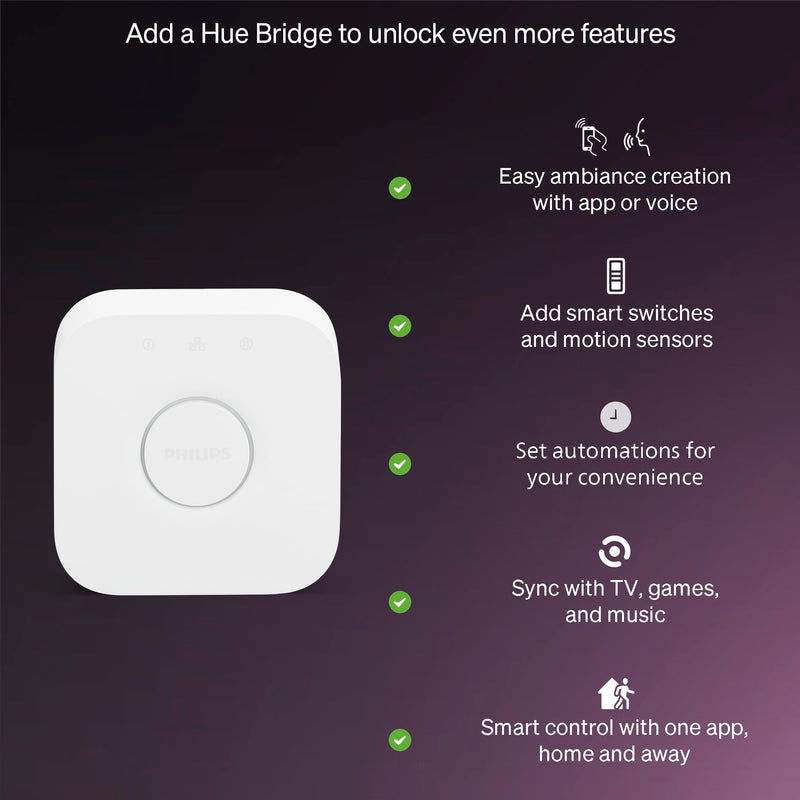 Philips Hue Essential A19 Color Smart Bulbs 592592, 4 Pack