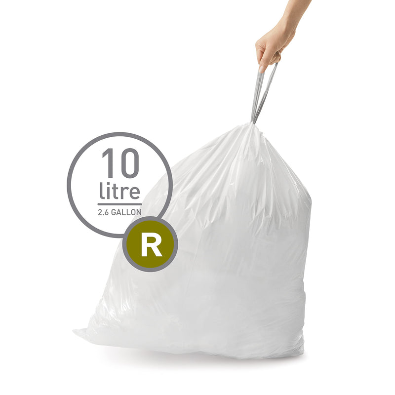 simplehuman Code R Trash Liners CW0253, 10 L, 60 Count