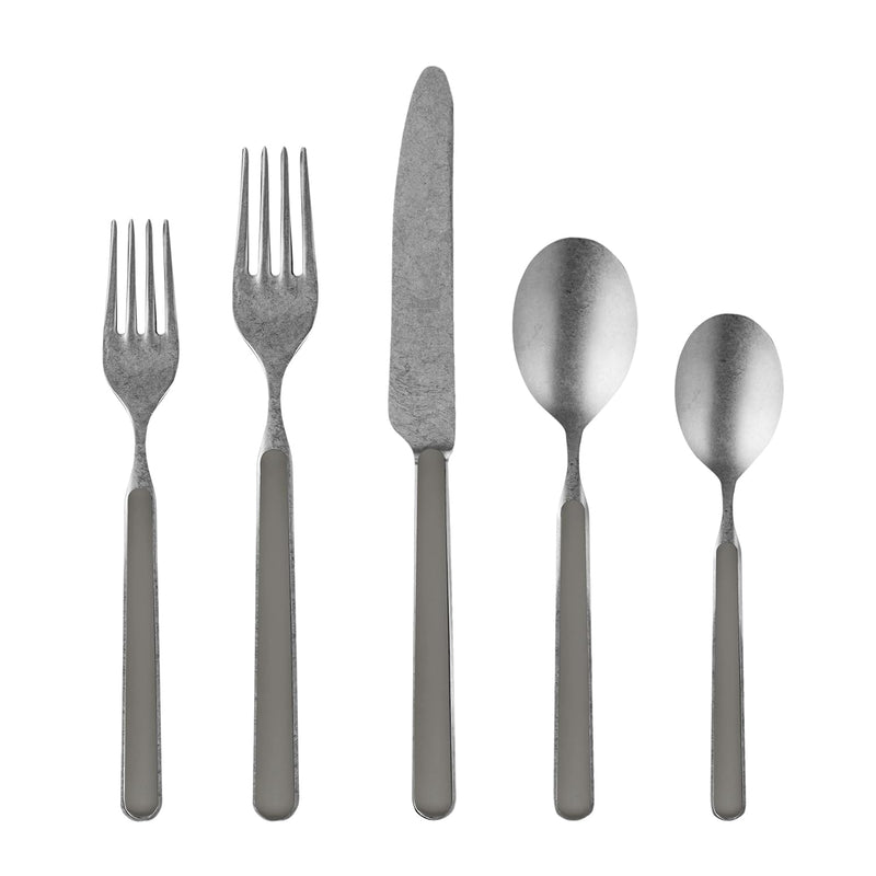 Mepra - Fantasia Pewter Vicuna - 5-Piece Flatware Set