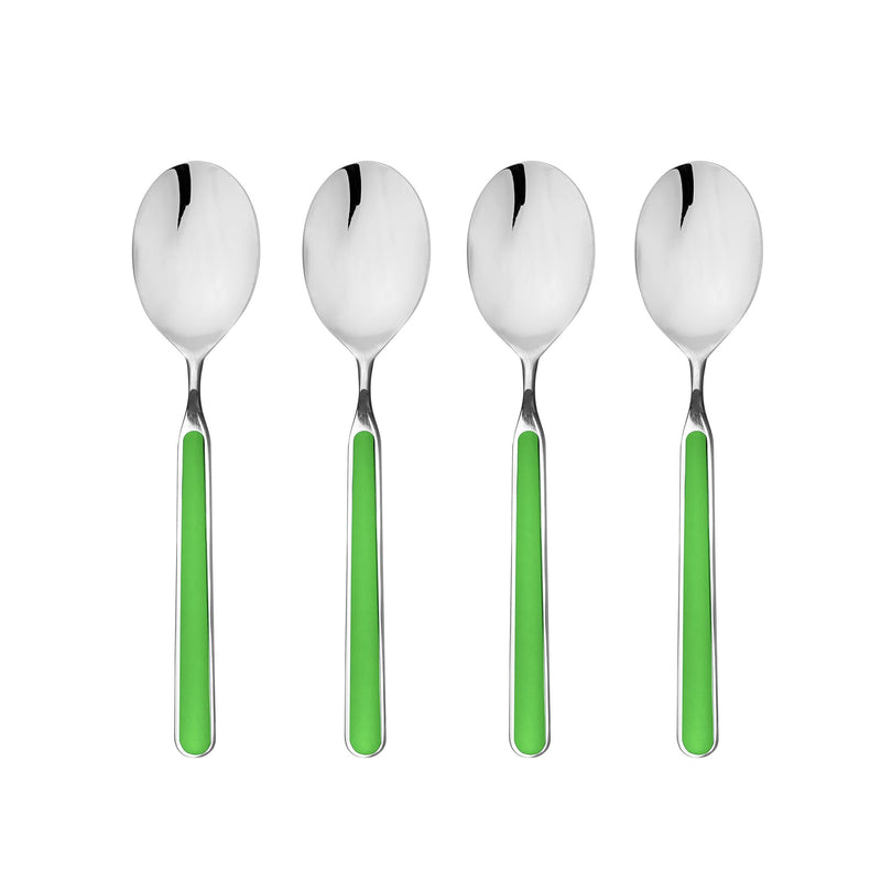 Mepra - Fantasia Vert Pomme Américain - Set de 4 Cuillères à Café