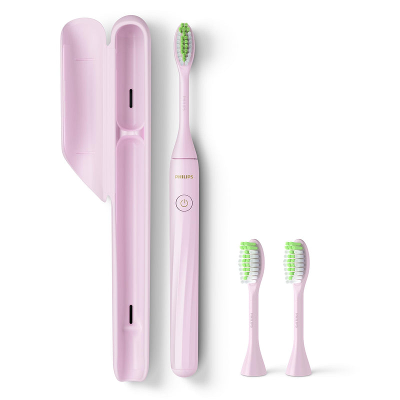 Philips One by Sonicare Battery Toothbrush & Brush Head Bundle BD3003/AZ, Pink