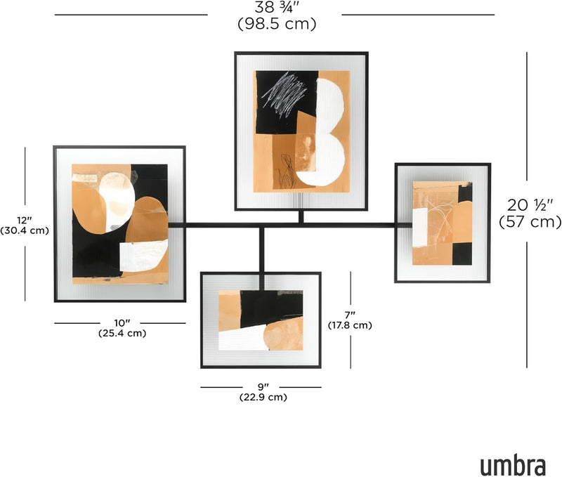Flute Wall Picture Frames, Set of 4