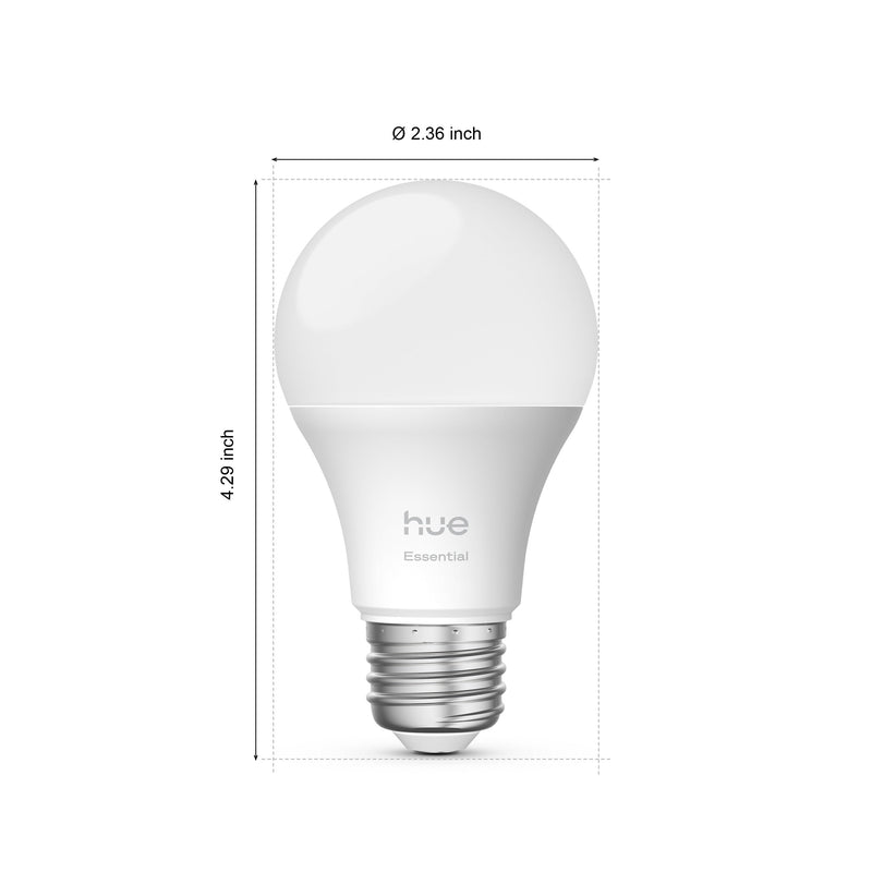 Philips Hue Essential A19 Color Smart Bulbs 607028, 3 Pack