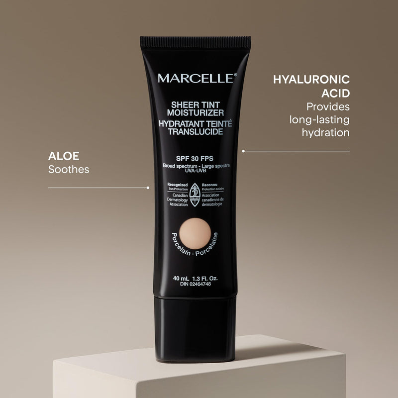 Marcelle Sheer Tint Moisturizer SPF 30, Beige Moyen, 40 mL