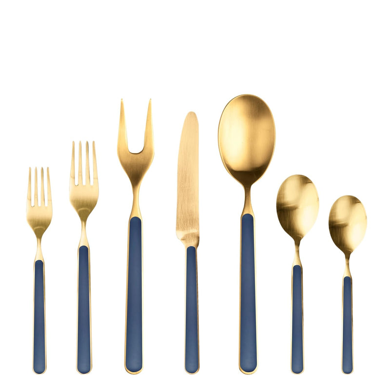 Mepra - Ménagère 32 pièces Fantasia Ice Gold Cobalt