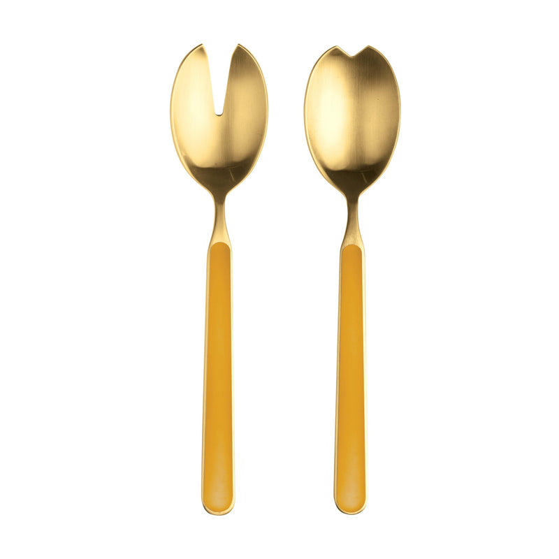 Mepra - Fantasia Ice Gold Salad Mustard - 2-Piece Serving Set